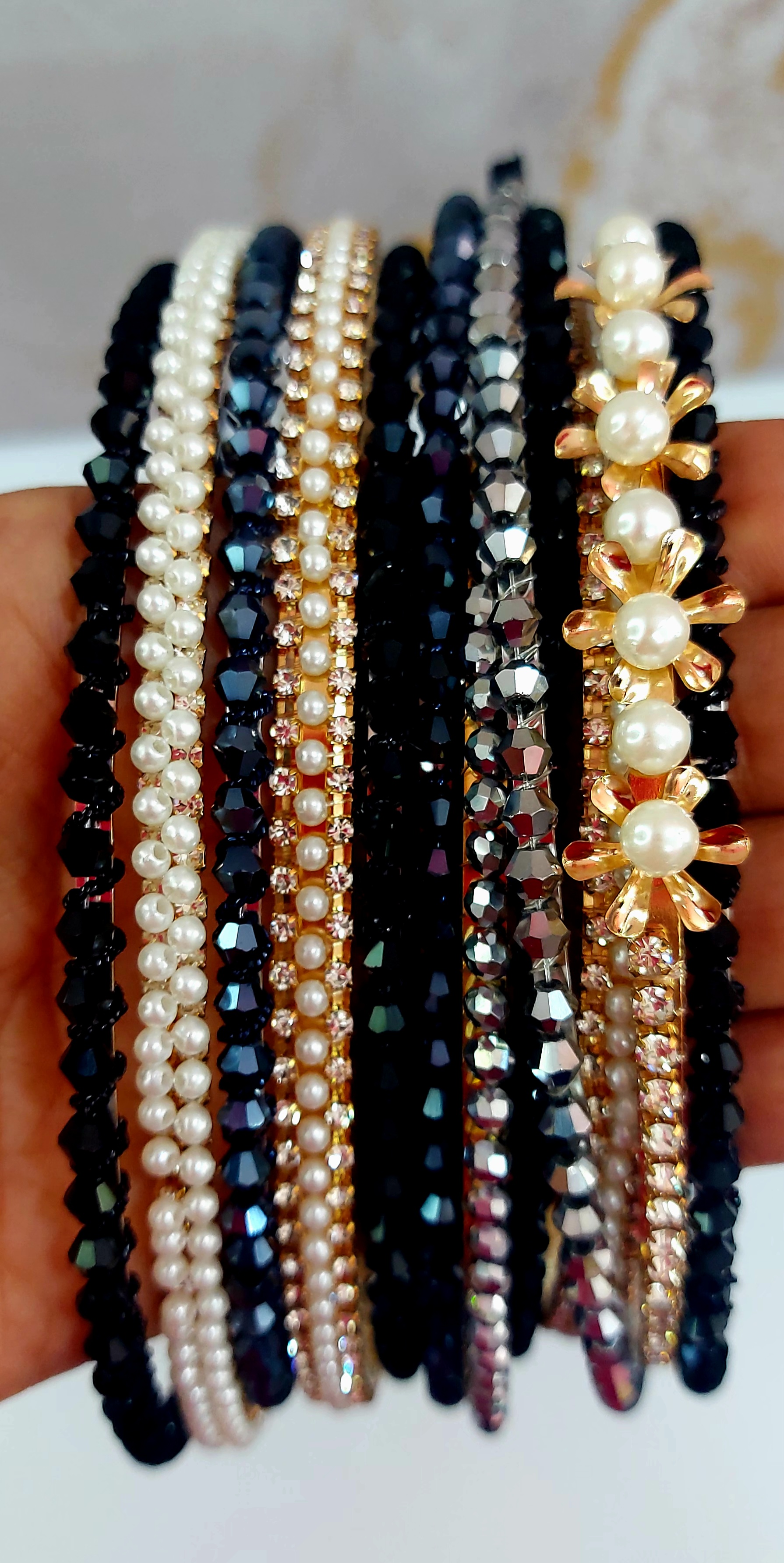 Diademas delgadas en pedreria