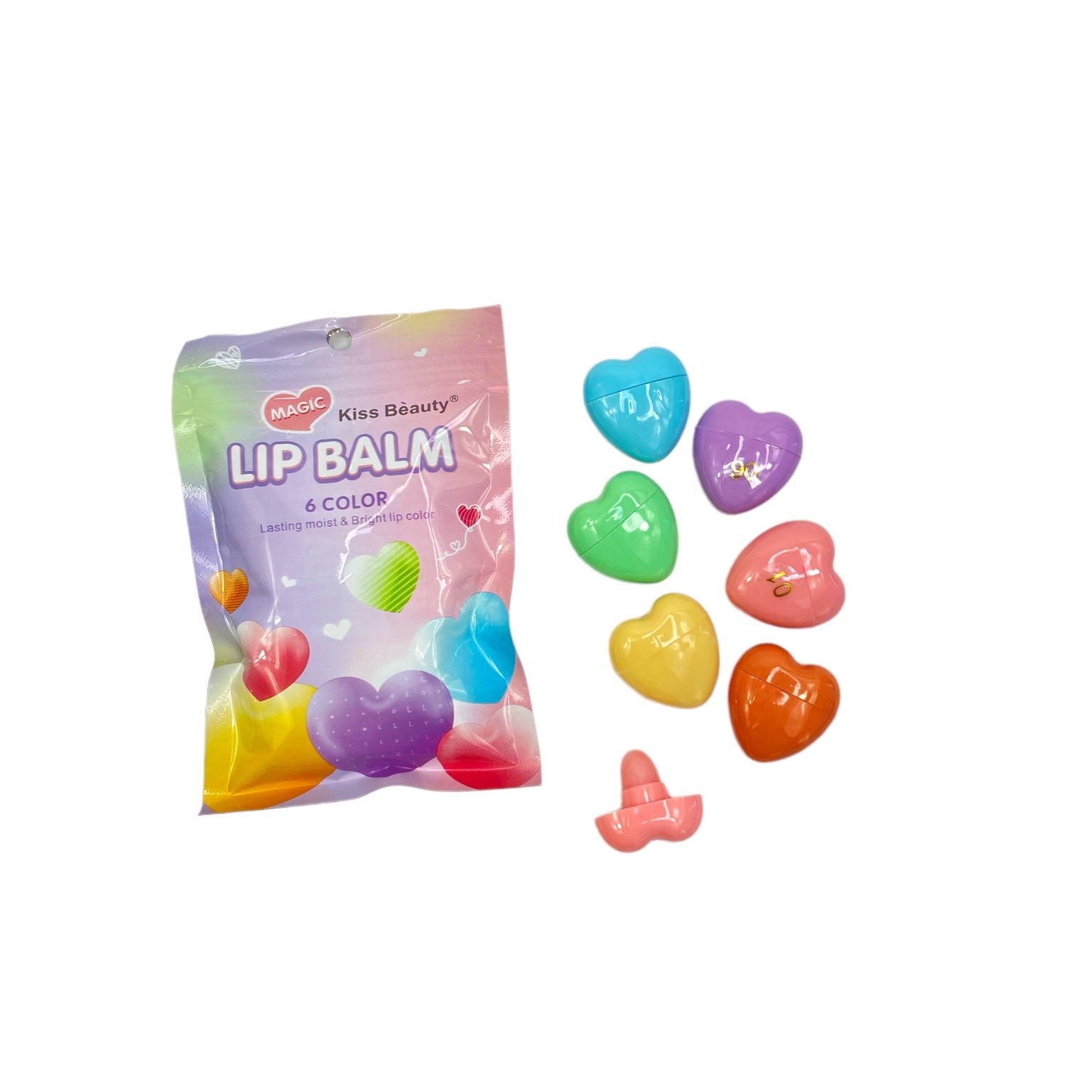 Balsamo labial magico x 6 corazones