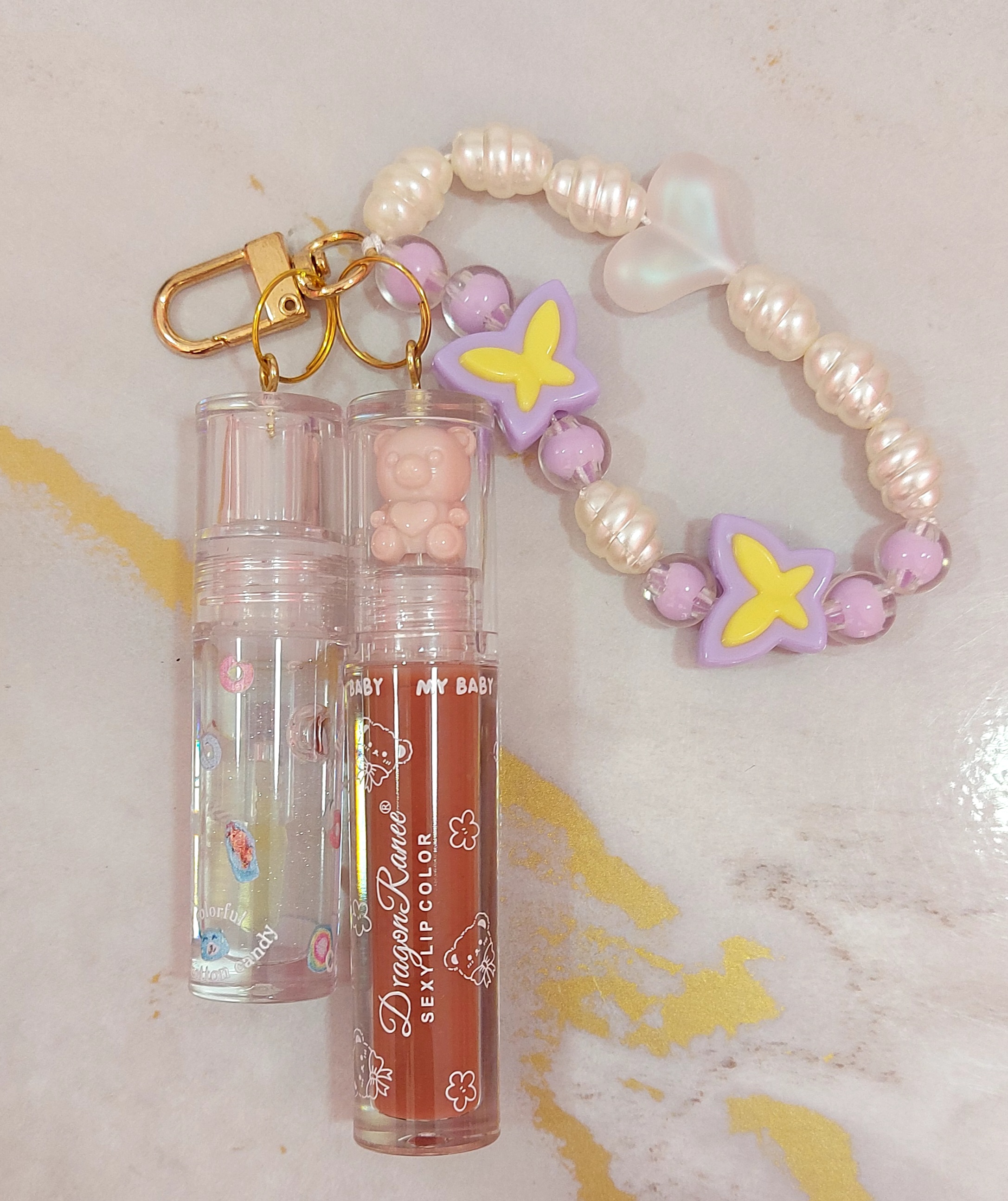 Llavero de tinta y lip gloss